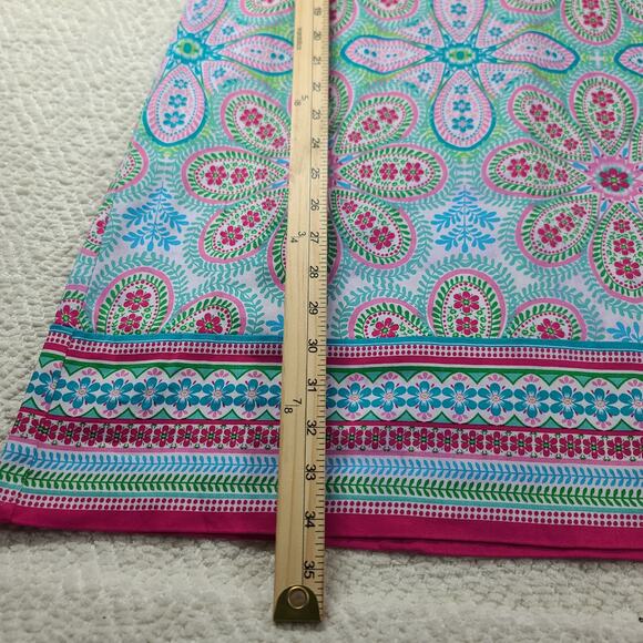 Maggy L Vibrant paisley tank summer sheath dress dress Size 4 Resort wear beachy - Picture 6 of 9